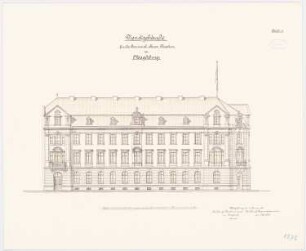 Provinzialsteuerdirektion, Magdeburg: Aufriss Südansicht 1:100