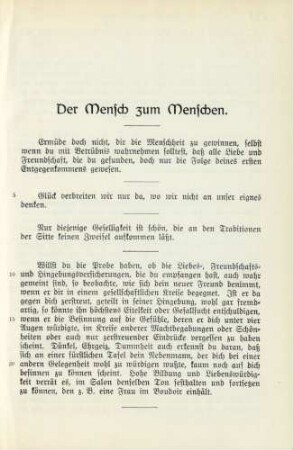 Der Mensch zum Menschen