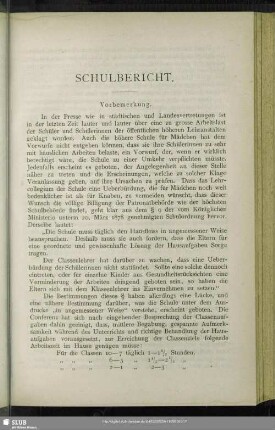 Schulbericht