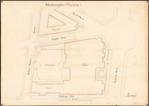 Theater, Köln: Lageplan (Variante) 1:200