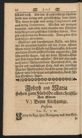 V.) Beym Kirchgange.