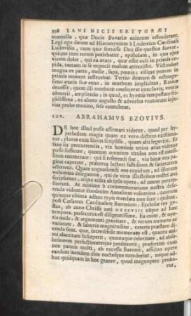 CXV. Abrahamus Bzovius.