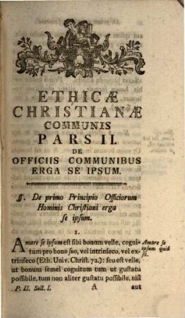 Benedicti Stattler, SS. Theol. Doct. Ethica Christiana Communis, 2,1