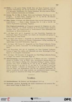 Textilien (Nr. 659 - 667)