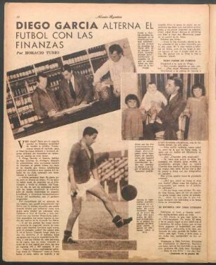 Diego García alterna el fútbol con las finanzas