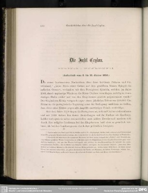 Die Insel Ceylon