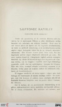 Sjuttonde Kapitlet: Konsten och Arbetet