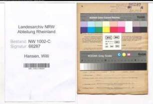 Entnazifizierung Willi Hansen, geb. 05.11.1909 (Kaufmann)