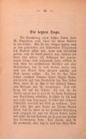 Die letzten Tage.