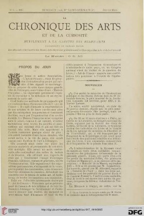 Nr. 1 (Janvier-Mars 1917)