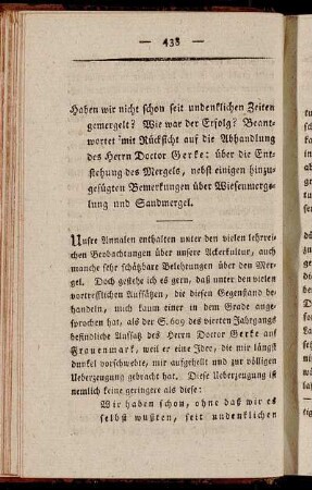 Haben wir nicht schon seit undenklichen Zeiten gemergelt? Wie war der Erfolg?