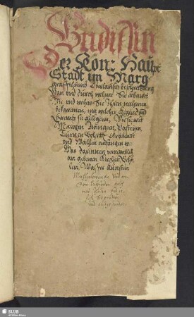Bl. 211-304. Budissin der Kön: Hauptstadt im Marggraffthumb Oberlausitz beschreibung ...