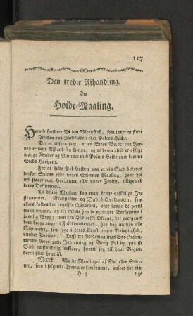 Den tredie Afhandling. Om Hoide=Maaling.