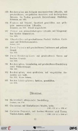 Diverse (Nr. 194-200)