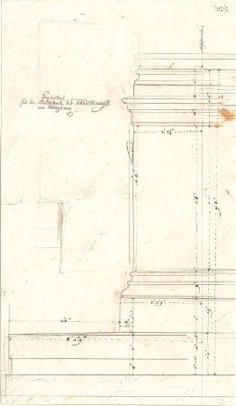 Gärtner, Friedrich von; Bildsäule des Fürstbischofs von Würzburg - Piedestal (Ansicht)