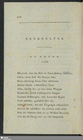 Erdenglück : An Chloe
