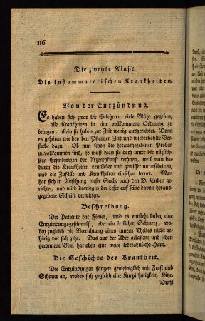 Die 2. Ordnung. Die inflammatorischen Krankheiten