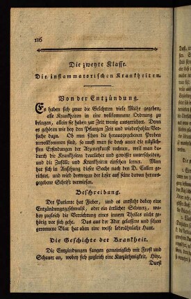 Die 2. Ordnung. Die inflammatorischen Krankheiten