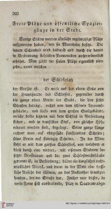 Freie Plätze und öffentliche Spaziergänge in der Stadt