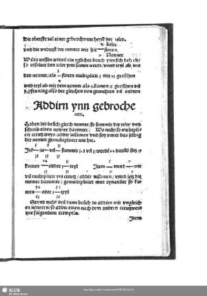 Addirn ynn gebrochenen