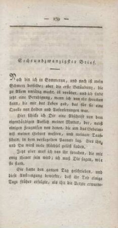 Sechsundzwanzigster Brief