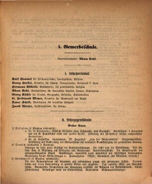 Jahresbericht der Königlichen Gewerbschule zu Memmingen und der mit derselben verbundenen Gewerblichen Fortbildungsschule. 1869/70