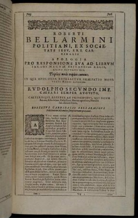 Apologia Pro Responsione Sua Ad Librum [...]