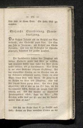 Ehrfurcht. Ehrerbietung. Ehrenbezeigung.