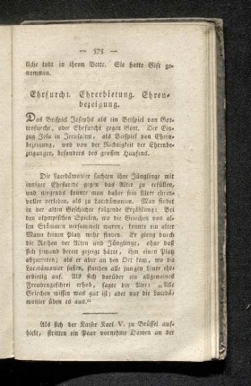 Ehrfurcht. Ehrerbietung. Ehrenbezeigung.