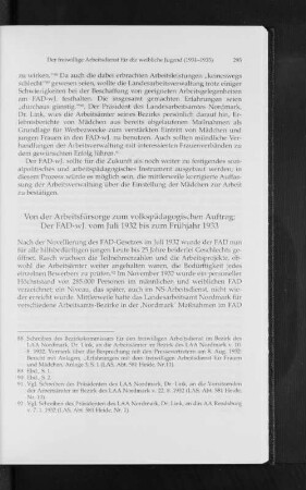 Von der Arbeitsfürsorge zum volkspädagogischen Auftrag: Der FAD-wJ. vom Juli 1932 bis zum Frühjahr 1933