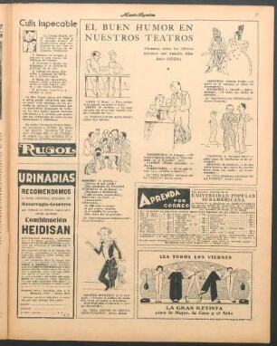El buen humor en nuestros teatros [Caricaturas] : (Apuntes sobre los últimos estrenos por nuestro dibujante Ginzo)