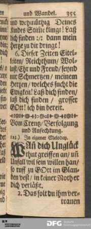 Vom Creutz, Verfolgung und Anfechtung.