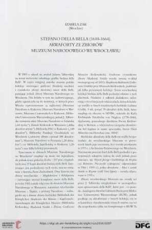 Stefano della Bella (1610-1664) : Akwaforty ze zbiorów Muzeum Narodowego we Wrocławiu
