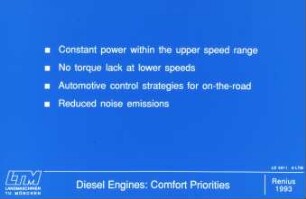 Diesel Engines: Economy Priorities