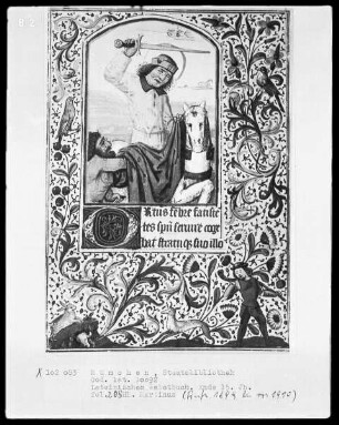 Lateinisches Gebetbuch mit französischem Kalender — Heiliger Martin, Folio 208
