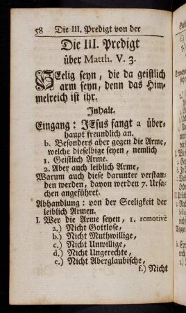 58-90, Die III. Predigt