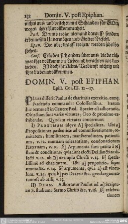Domin. V. post Epiphan. Epist. Col. III. 12-17