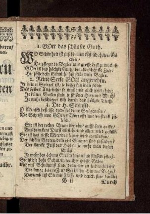1. Gott das schönste Guth 2. Reine Seele Gott angenehm ...