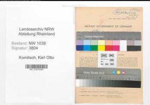 Entnazifizierung Karl Otto Komitsch , geb. 01.09.1897 (Beamter)