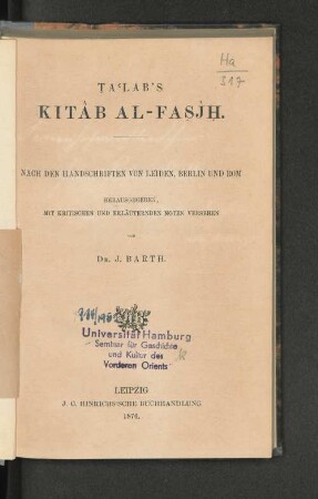 Kitab ^al- Fasih