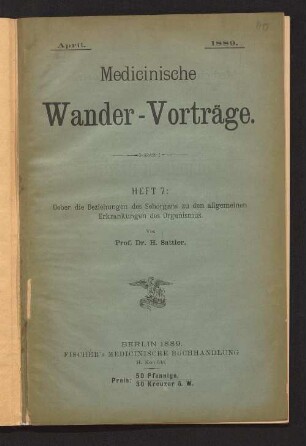 Ueber die Beziehungen des Sehorgans zu den allgemeinen Erkrankungen des Organismus