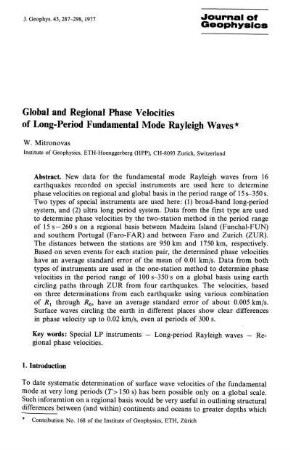 Global and regional phase velocities of long-period fundamental mode Rayleigh waves