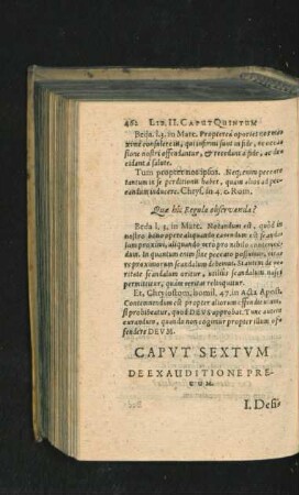 Caput Sextum. De Exauditione Precum.