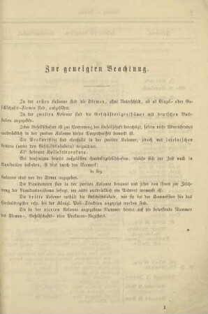 Zur geneigten Beachtung