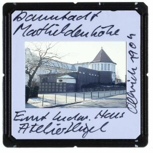 Darmstadt, Mathildenhöhe,Darmstadt, Museum Künstlerkolonie : Ernst-Ludwig-Haus, Atelierflügel