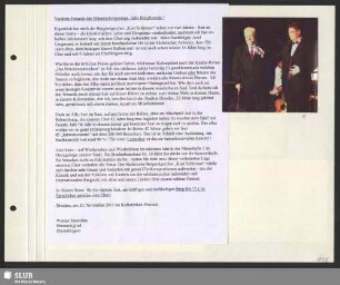 Eine letzte Ansprache von Werner Matschke an das Publikum und zu „seinem Chor“ im Kulturpalast