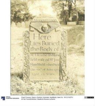 Salem, Friedhof, Grabstein: Manffields