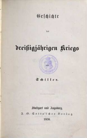 Geschichte des dreißigjährigen Kriegs