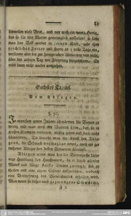 Sechstes Kapitel. Vom Ablegen