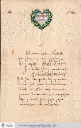Einzelbrief von Nagel, Otto an n., Frieda